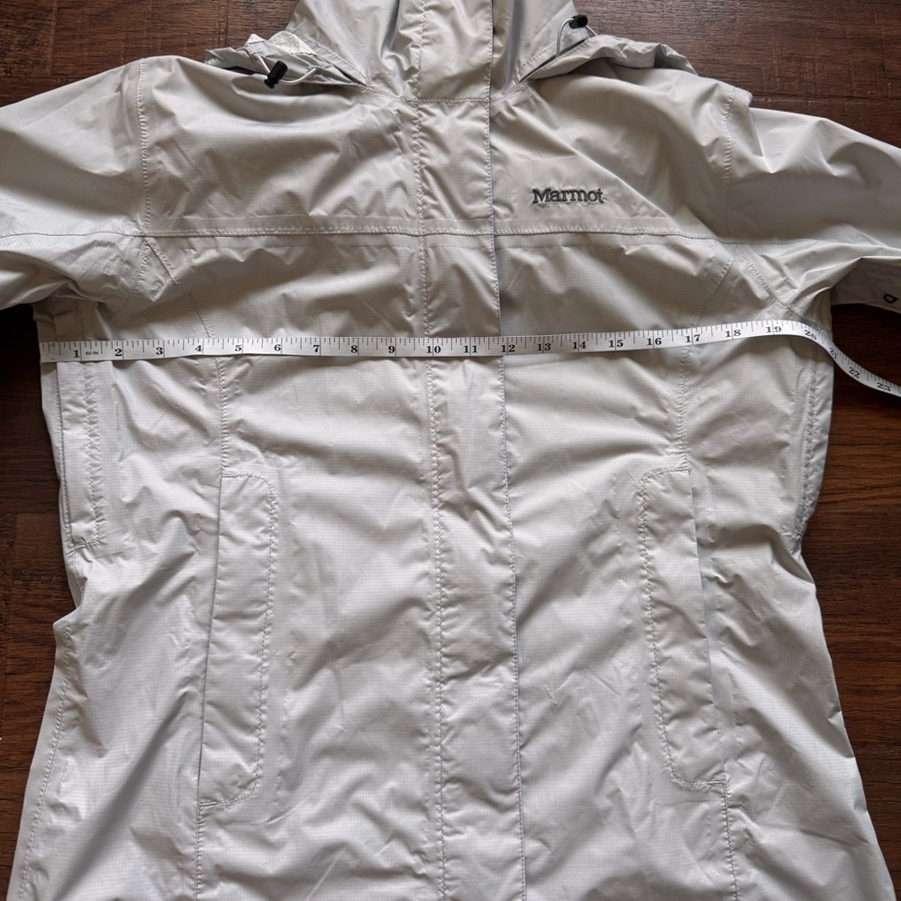 NWOT Marmot G46200 PreCip Women's Light Gray Hooded Rain Jacket Medium Vapor - Picture 14 of 16